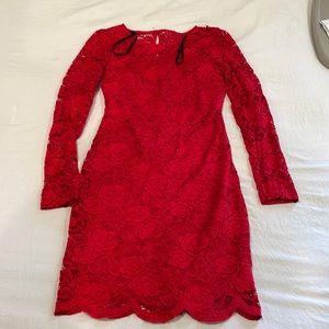 Red mini dress